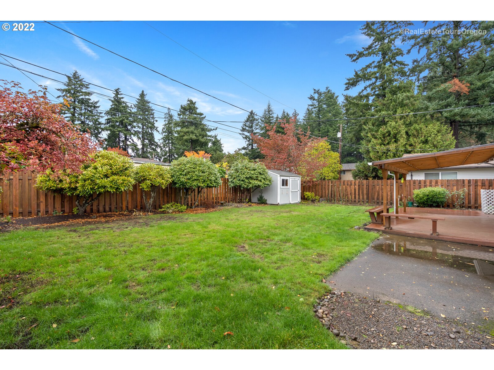 16901 Southeast Haig Street Portland, OR 97236 - Photo 31 of 32 a view of a backyard with garden