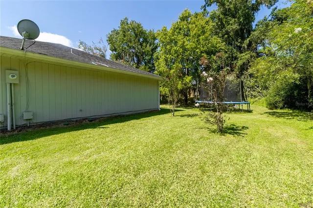 a backyard of a house