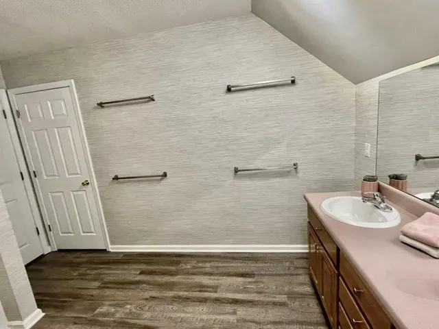 a workspace with furniture and window