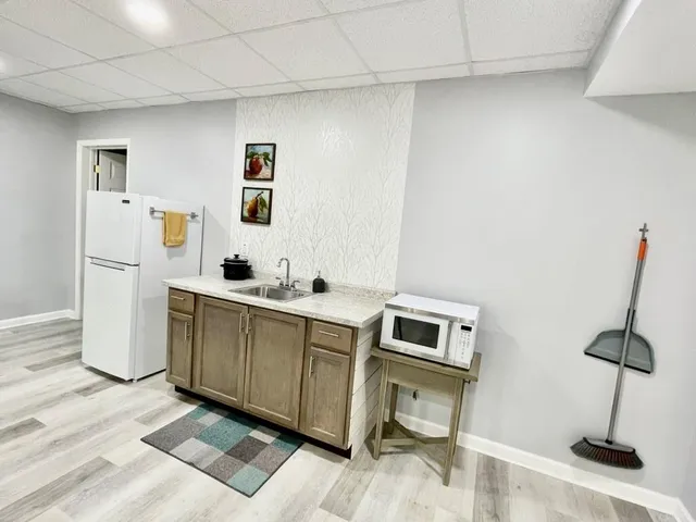 a view of a storage & utility room in a house