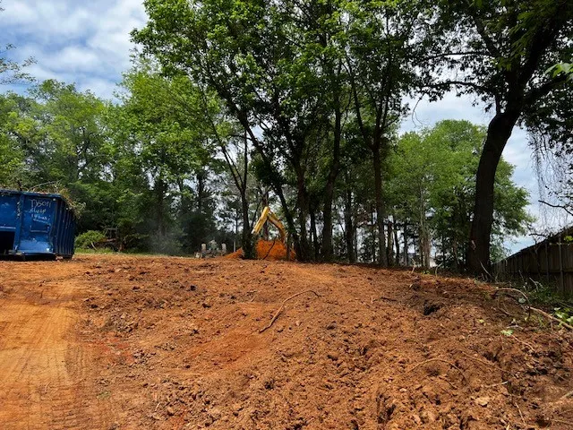 a outdoor space with trees