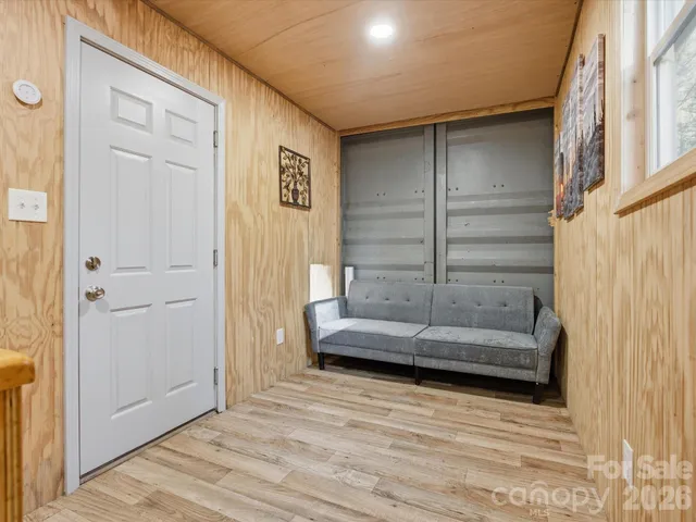 a view of a yard with trees