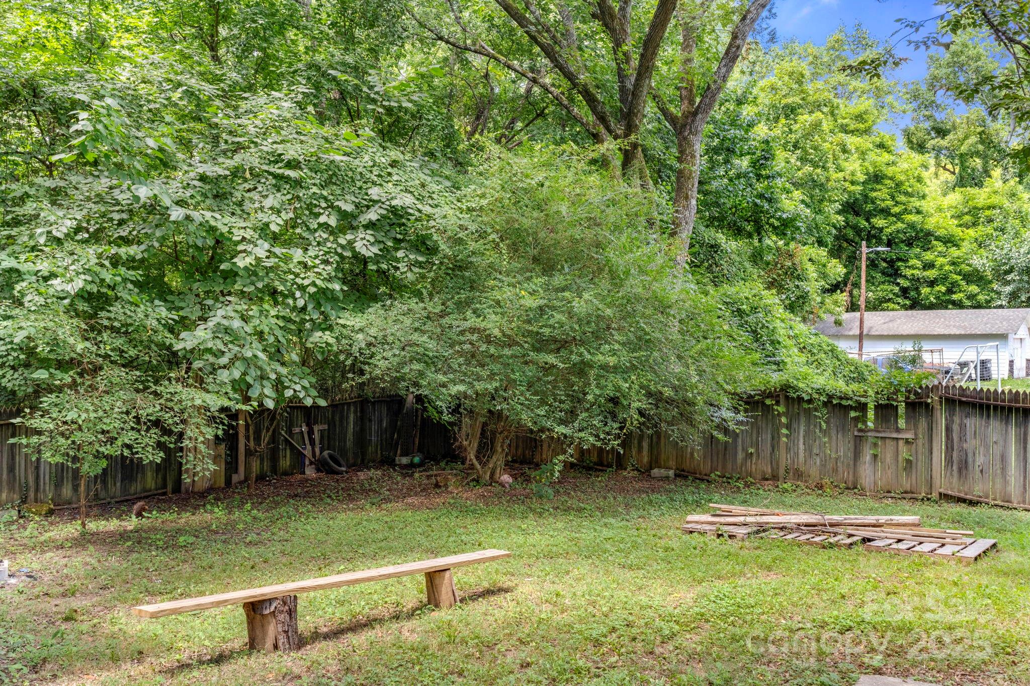 4034 Rutgers Avenue Charlotte, NC 28206 - Photo 4 of 6 a view of a backyard with lawn chairs and plants