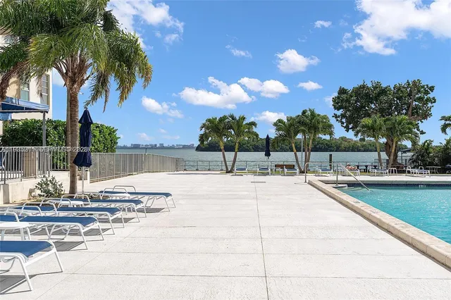 a view of swimming pool with a yard