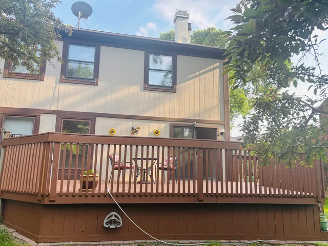 a view of a house with a deck