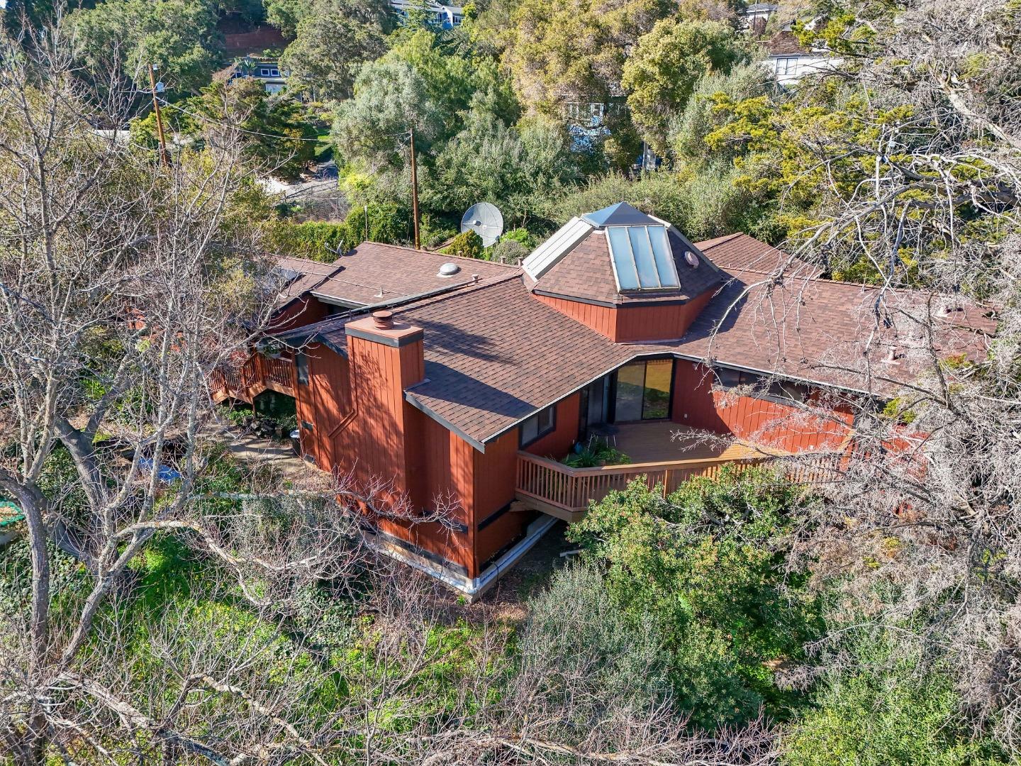917 Holly Road Belmont, CA 94002 - Photo 16 of 82 an aerial view of a house with big yard