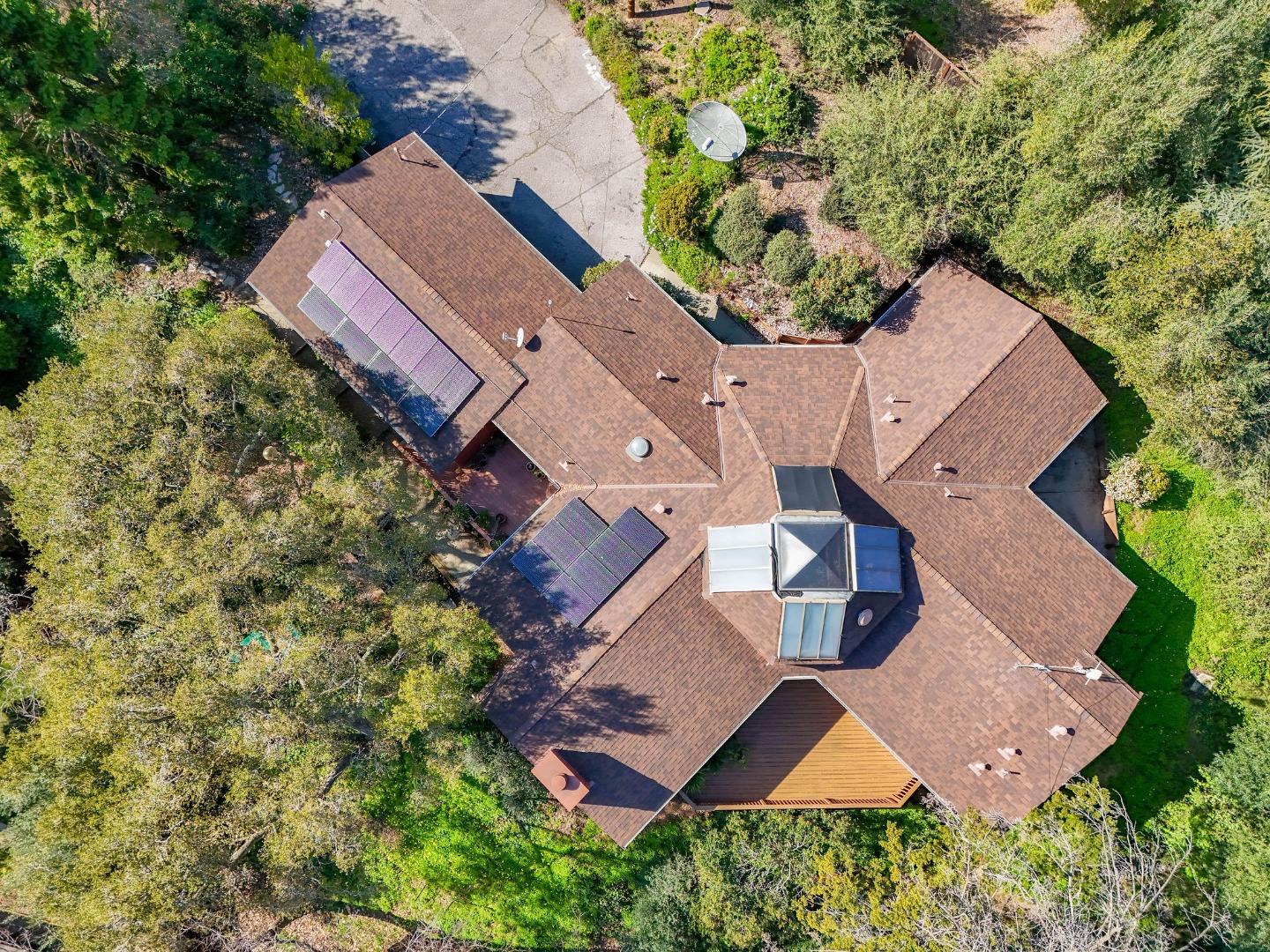 917 Holly Road Belmont, CA 94002 - Photo 76 of 82 an aerial view of a house with a yard