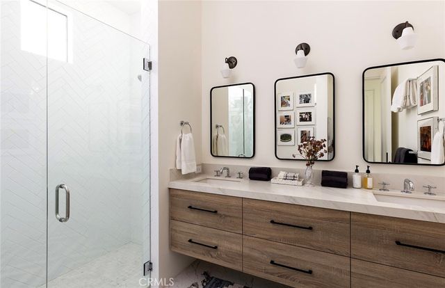 a view of a town with big building