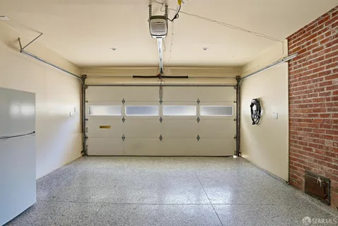 a view of a garage