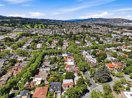 an aerial view of a city