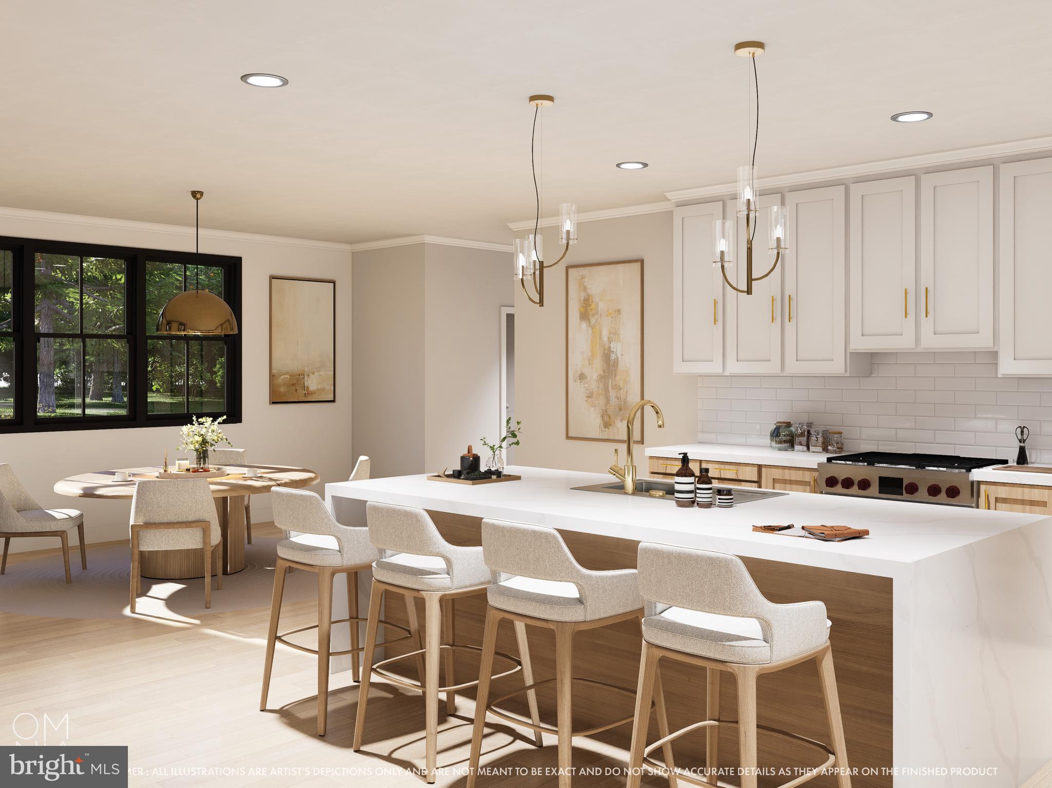 239 South Fairville Road Chadds Ford, PA 19317 - Photo 11 of 18 a kitchen with a dining table chairs and white cabinets
