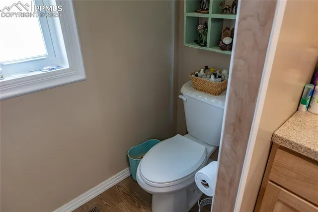 a view of a room that has a window