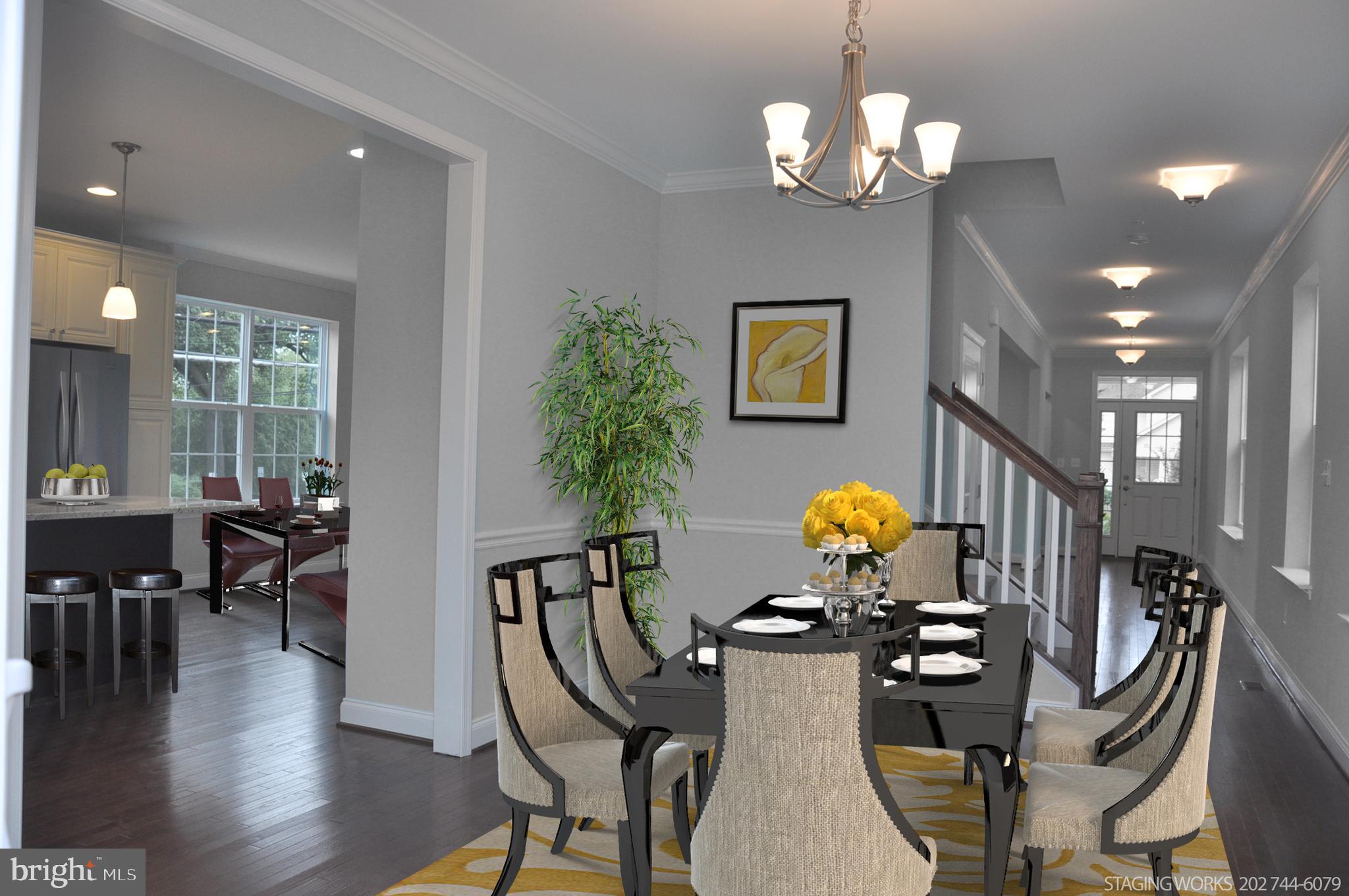 14342 Cape May Road Silver Spring, MD 20904 - Photo 9 of 18 FORMAL DINING ROOM w/CHAIR RAIL & MOLDING