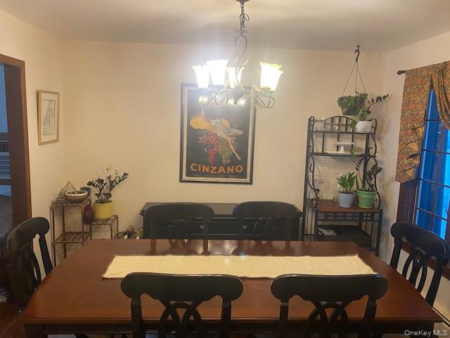 52 Woodland Road Highland Mills, NY 10930 - Photo 9 of 47 Dining space with a chandelier