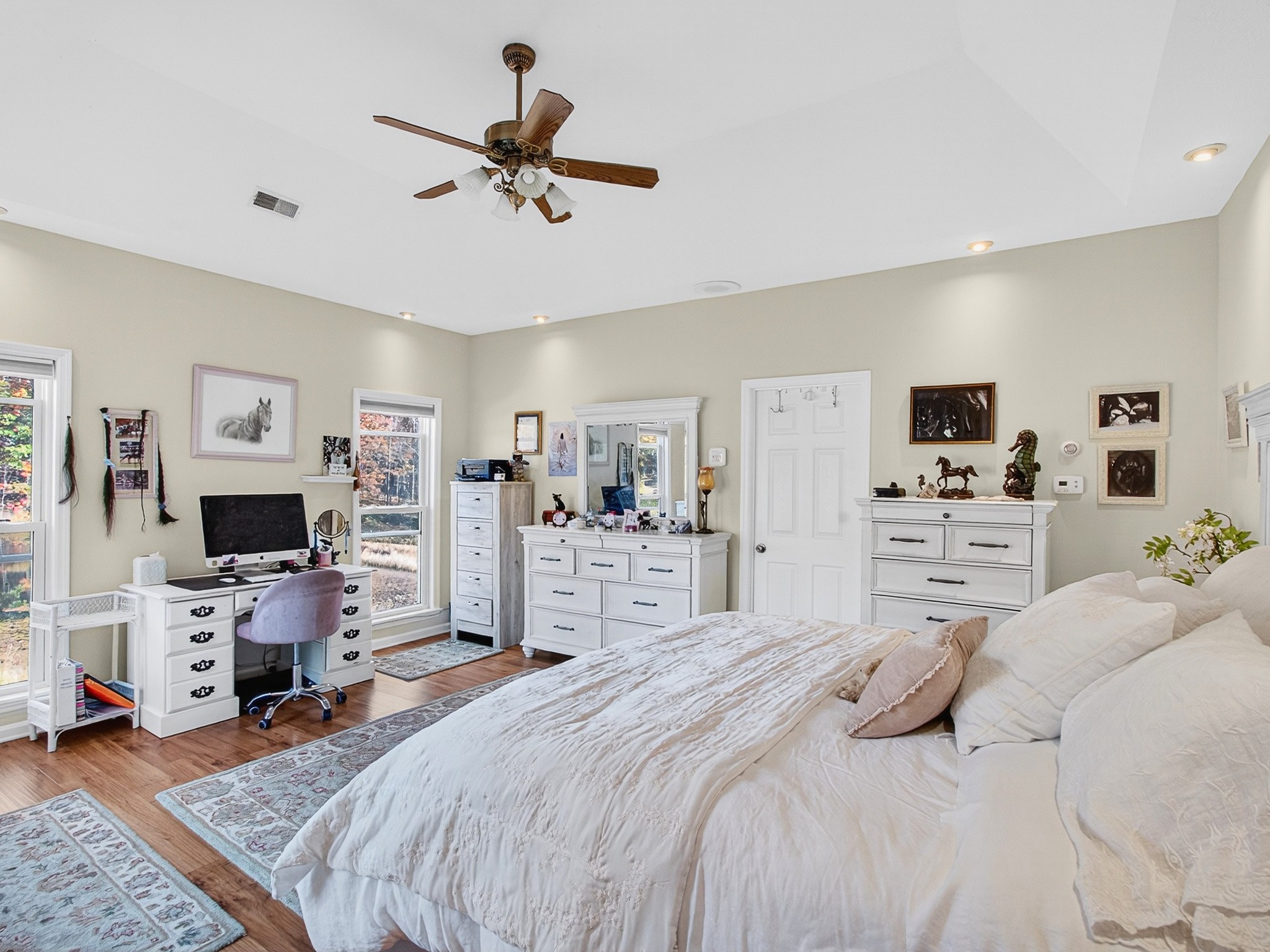 129 Leland Road Summertown, TN 38483 - Photo 58 of 81 a bedroom with a bed and a flat screen tv