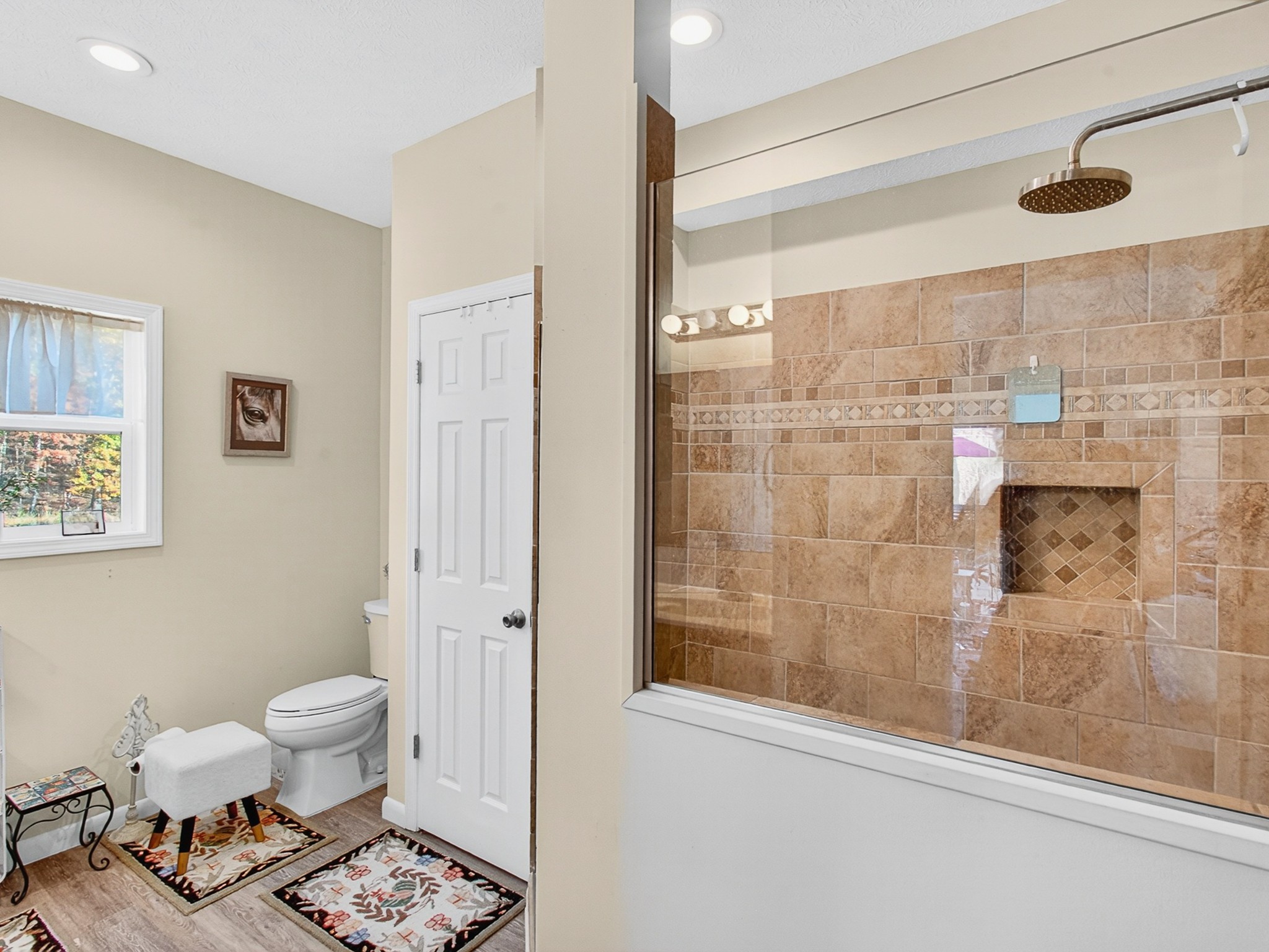 129 Leland Road Summertown, TN 38483 - Photo 63 of 81 a bathroom with a toilet a sink and a shower