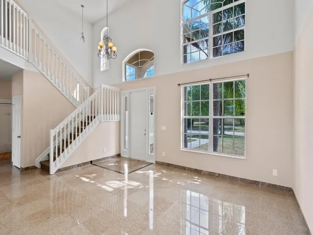 a view of an entryway with staircase