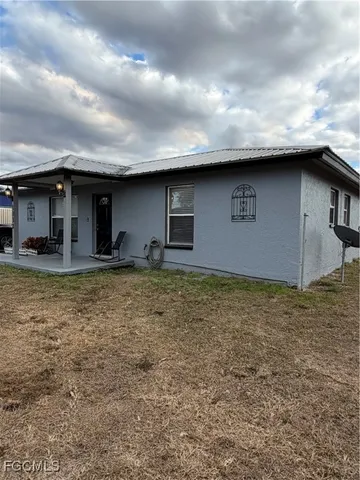 a backyard of a house