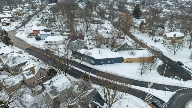 an aerial view of multiple house