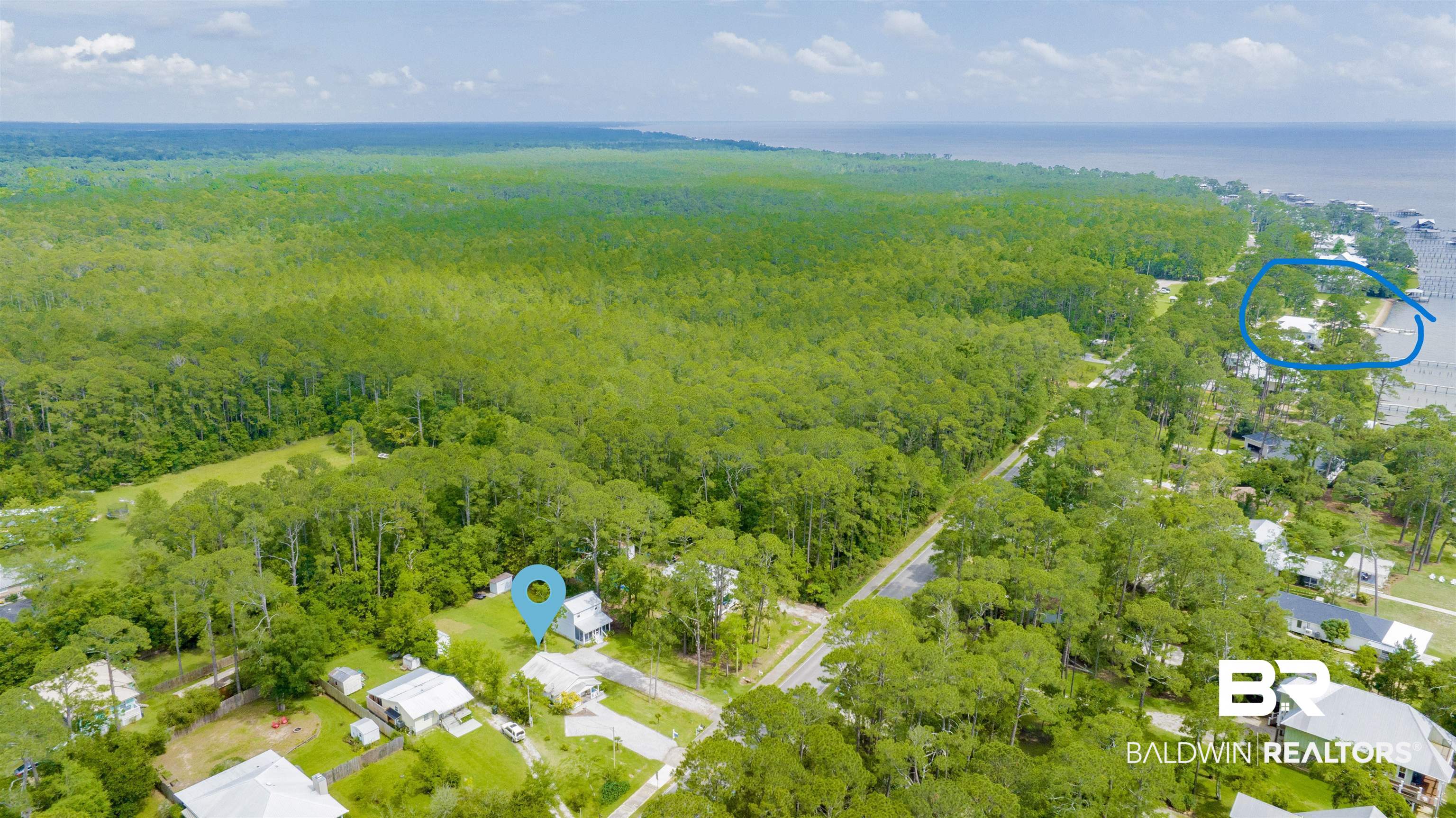 13430 County Road 1 Fairhope, AL 36532 - Photo 22 of 26 Mullet Point public boat launch circled in photo.