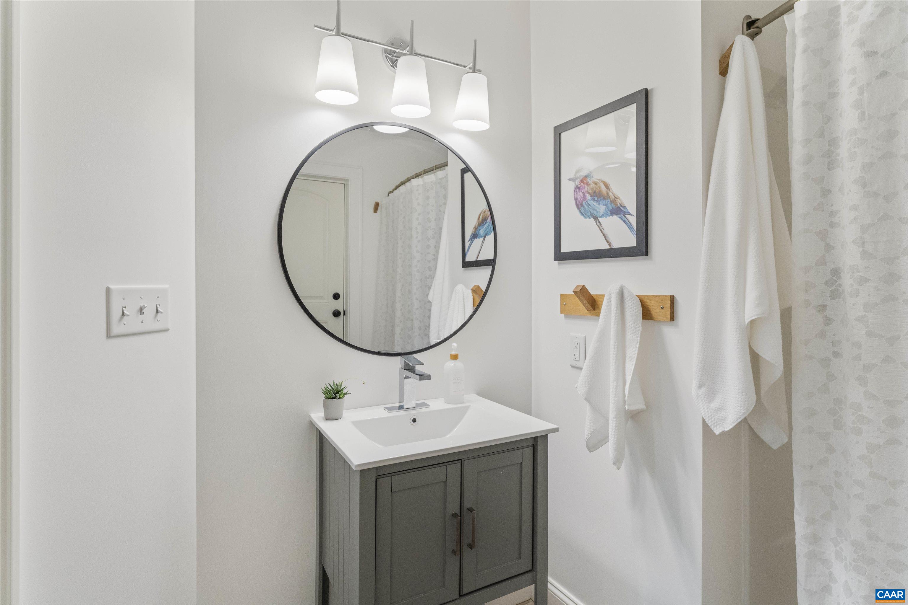 738 Lexington Avenue Charlottesville, VA 22902 - Photo 22 of 34 a bathroom with a sink and a mirror