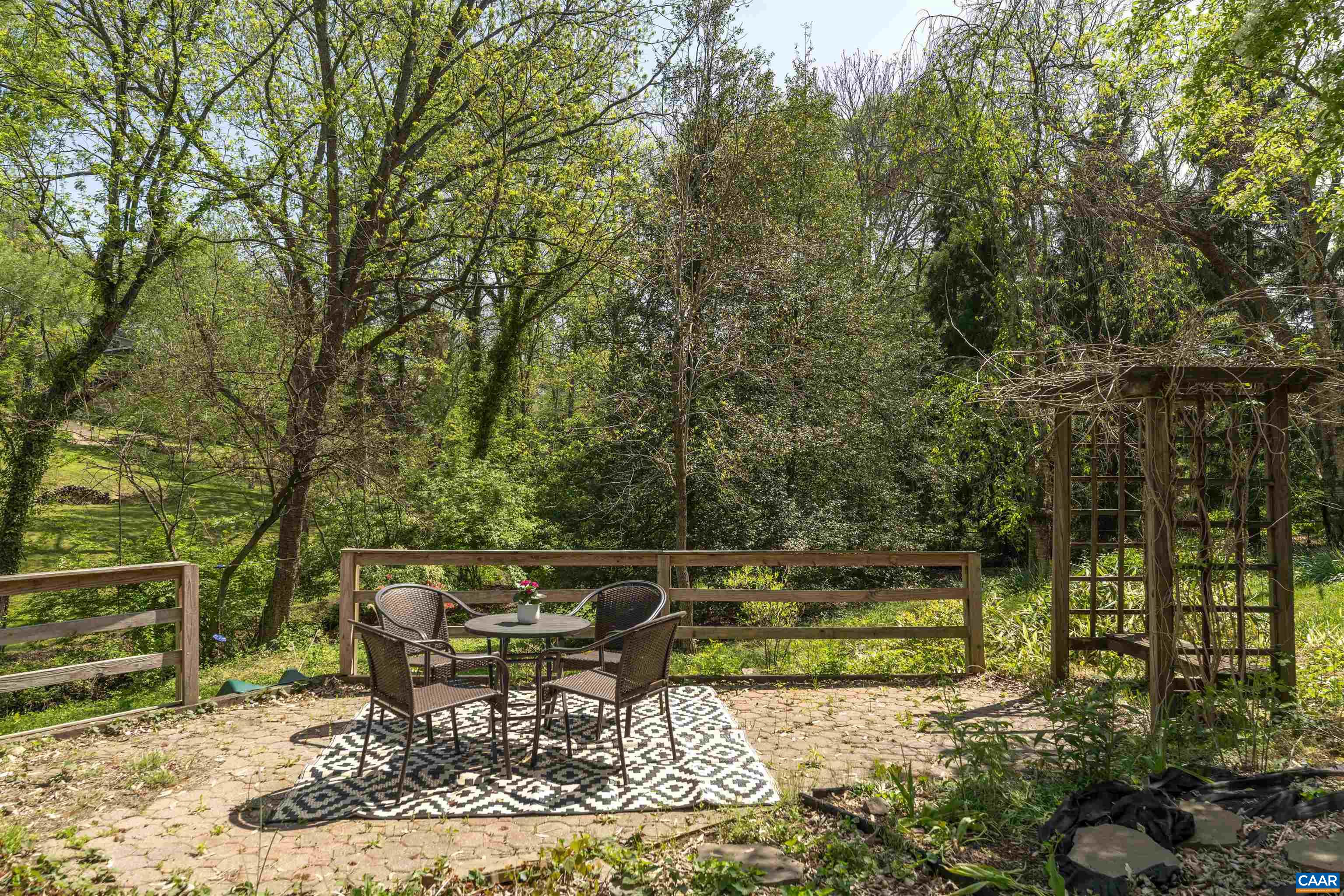 738 Lexington Avenue Charlottesville, VA 22902 - Photo 29 of 34 a backyard of a house with table and chairs