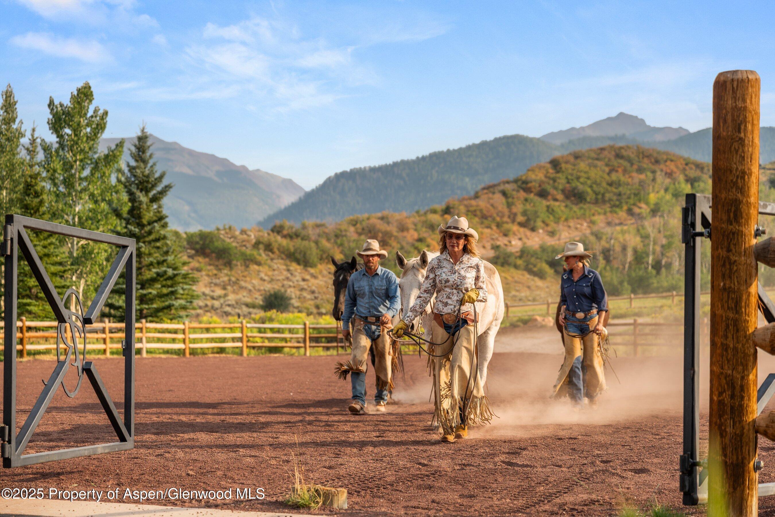 1301 Shield O Road Snowmass, CO 81654 - Photo 52 of 58 Premier Riding Arean with Lava Foor