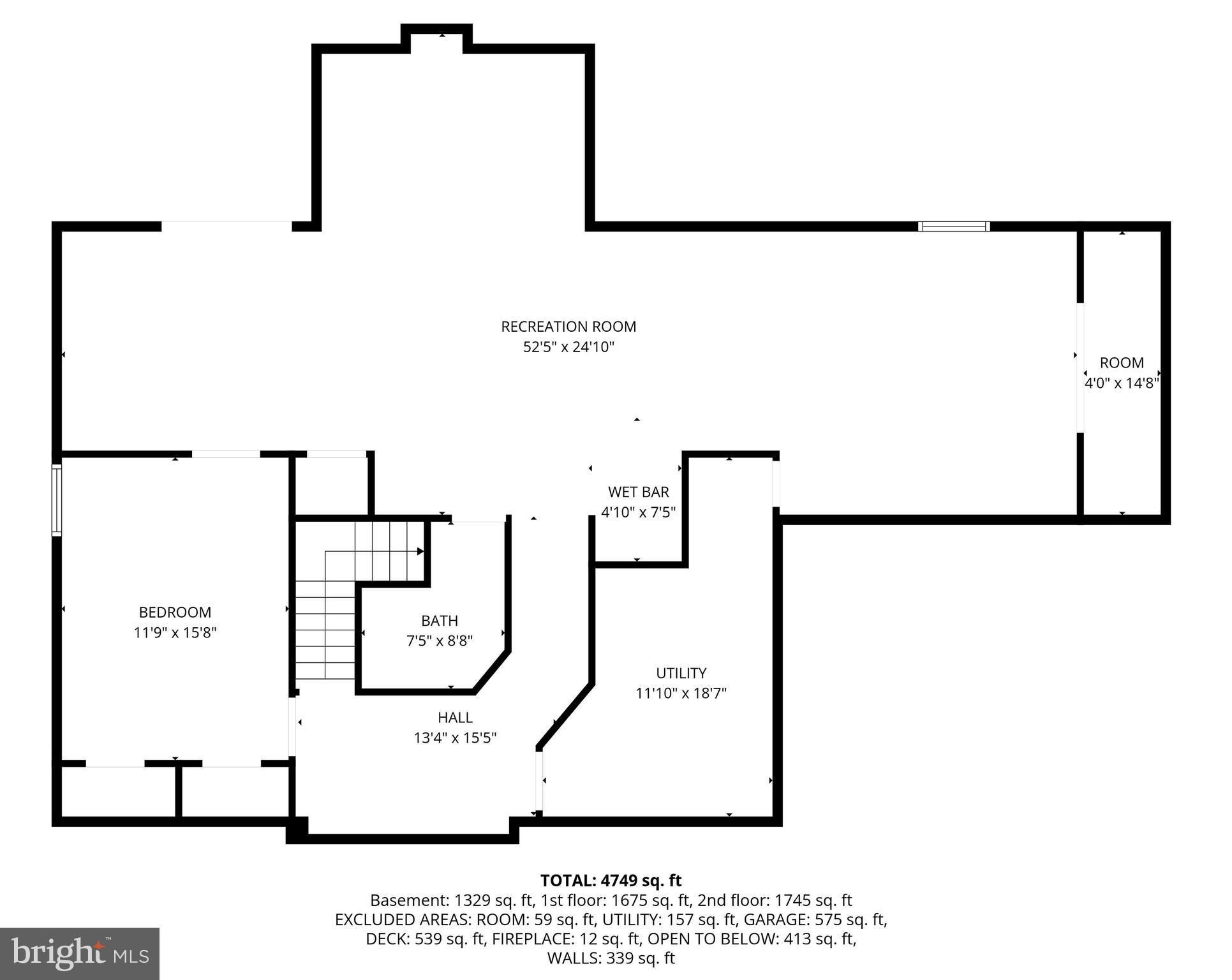 6331 Hidden Canyon Road Centreville, VA 20120 - Photo 72 of 73 Lower Level Floor Plan
