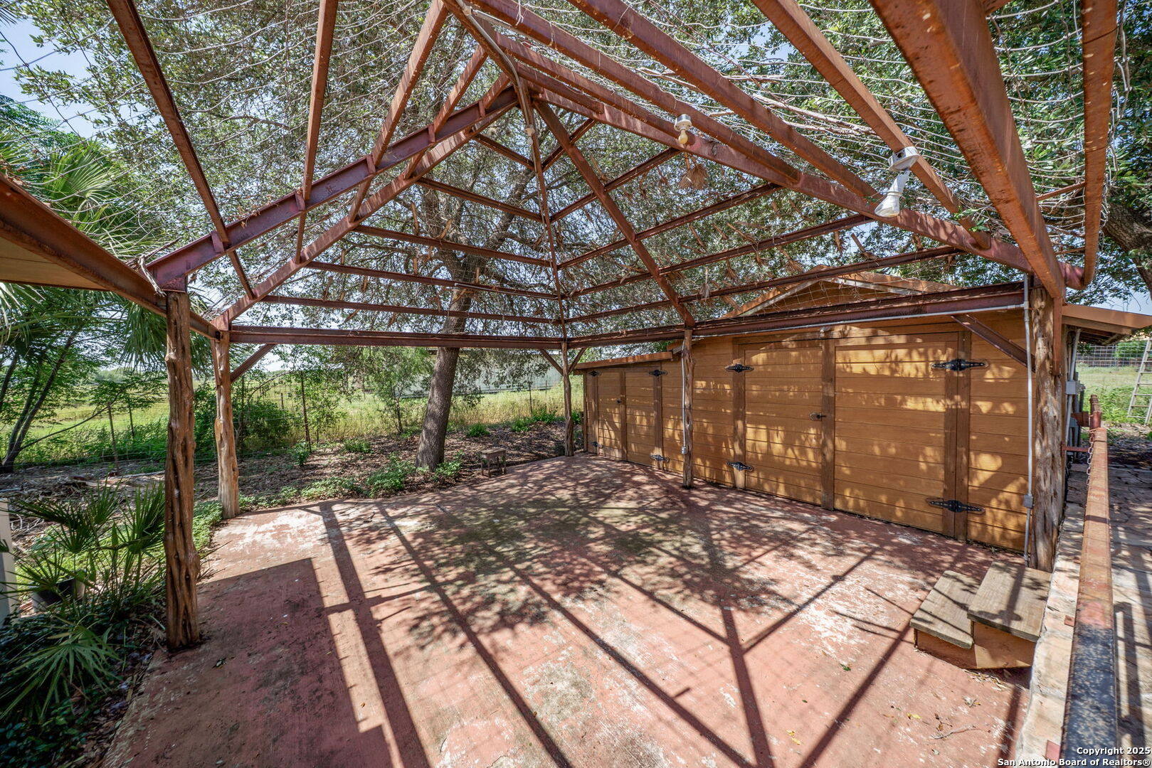 1551 North Windy Knoll Drive Devine, TX 78016 - Photo 36 of 42 a view of a backyard with a large tree