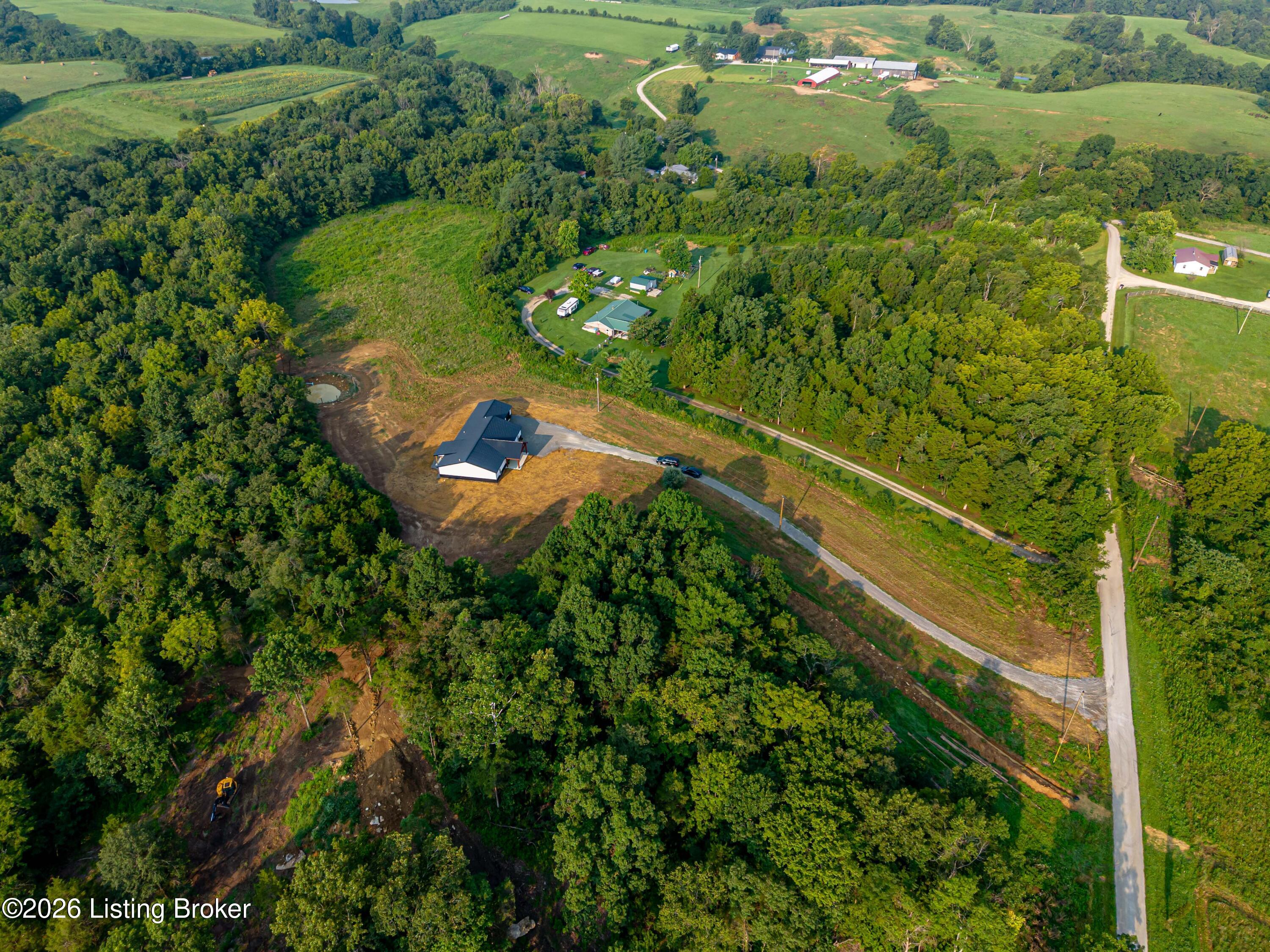 2131 Hickory Corner Road Pleasureville, KY 40057 - Photo 57 of 59 28_Aerial_House_View_Angle5