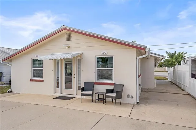 a view of a house with a patio