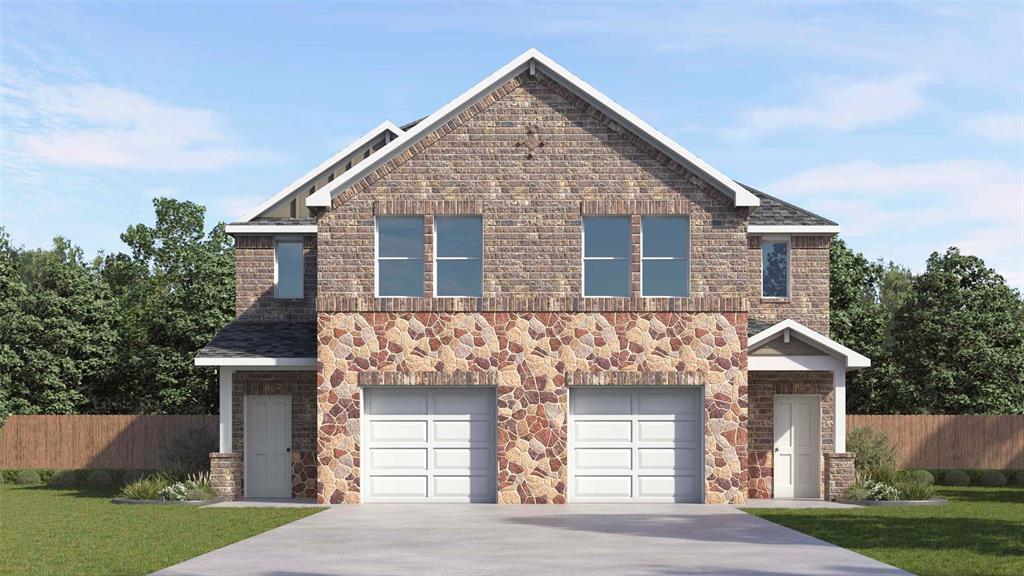470 Sweet Spring Drive Lavon, TX 75166 - Photo 2 of 3 Duplex exterior featuring a dual-tone stone and brick facade