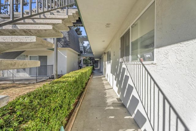 a view of a pathway of a building