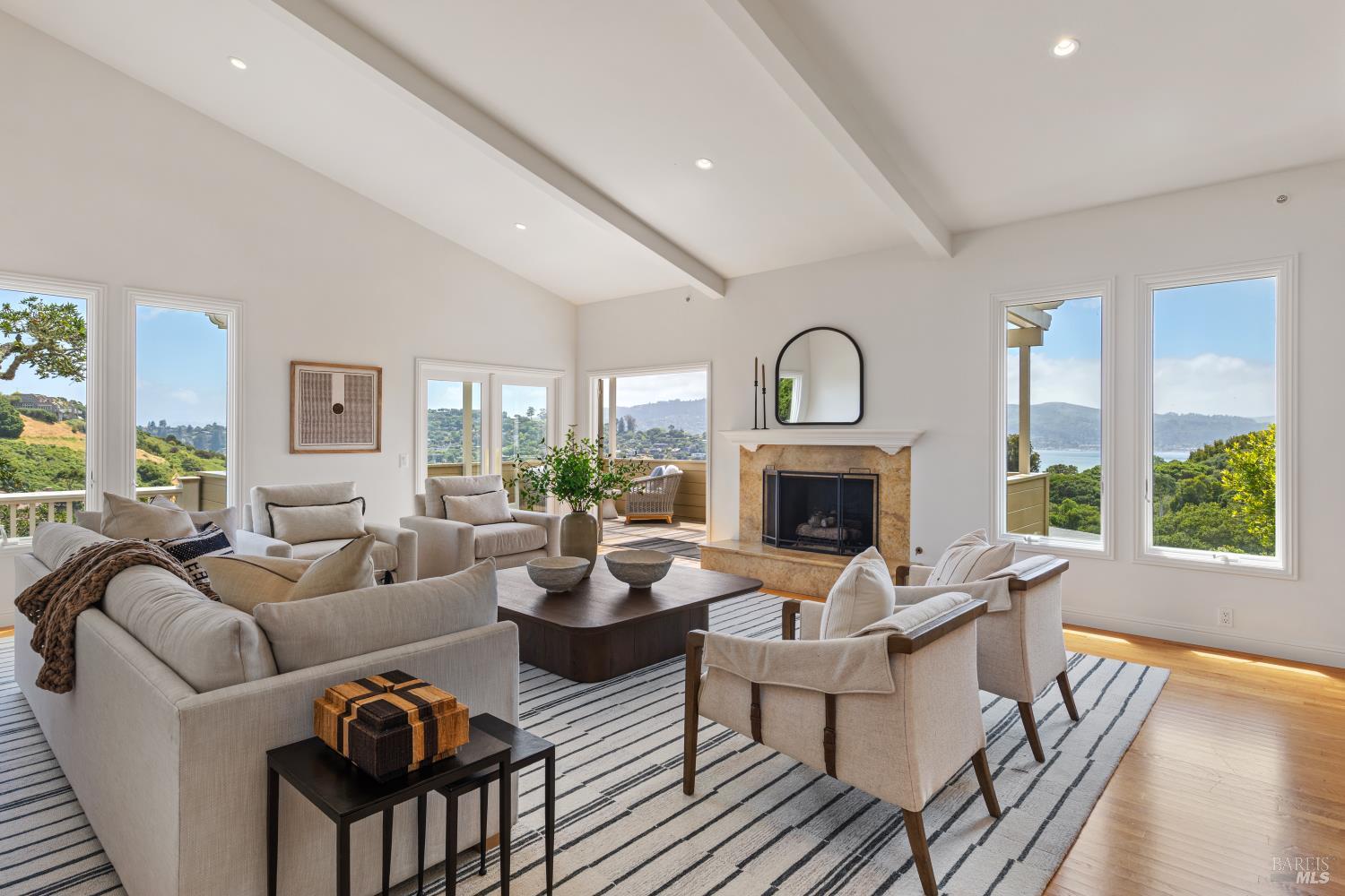 91 Round Hill Road Tiburon, CA 94920 - Photo 1 of 1 Spacious living room with views overlooking Richardson Bay