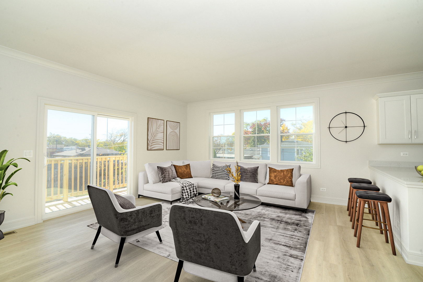 214 North Walnut Street Bensenville, IL 60106 - Photo 2 of 42 a living room with furniture and a large window