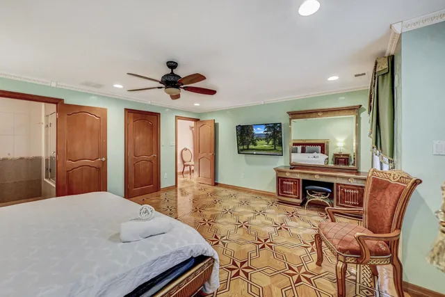 a view of a chairs and table in the patio