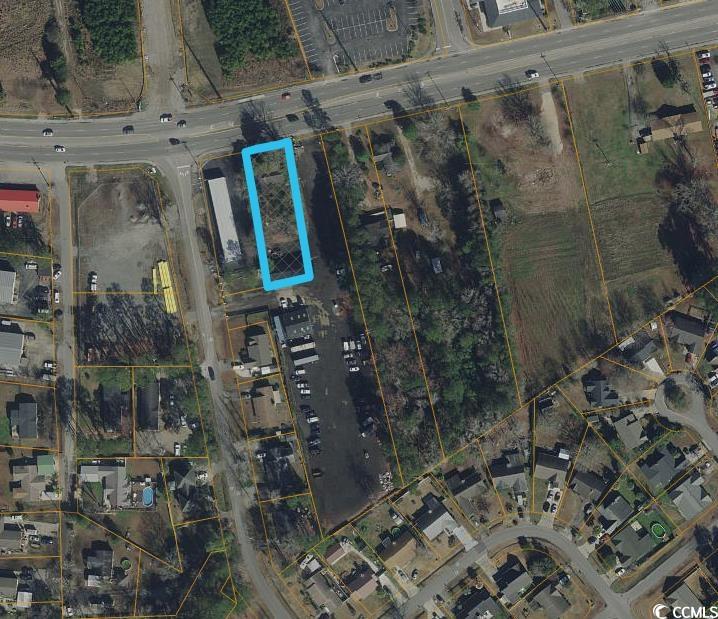 3741 Socastee Boulevard Myrtle Beach, SC 29588 - Photo 3 of 3 Aerial map of property and surrounding area with p
