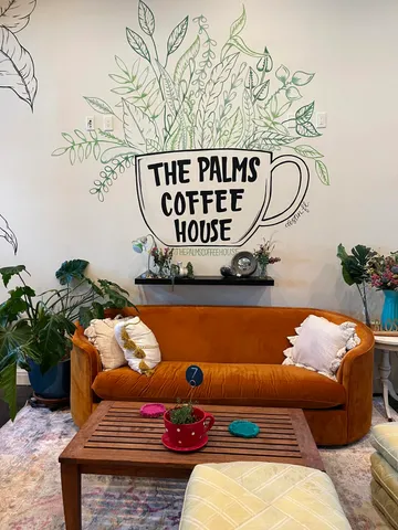 a view of a yard with patio