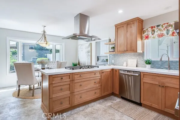 a living room with furniture and a painting on the wall