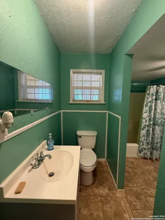 a bathroom with a sink and toilet