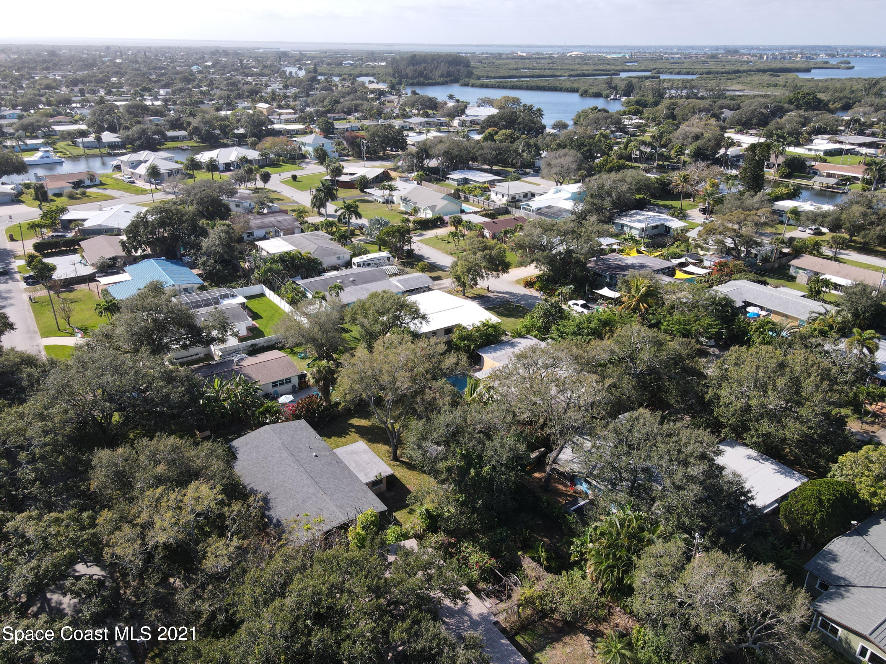 946 Santa Cruz Road Cocoa Beach, FL 32931 - Photo 26 of 26 an aerial view of multiple house