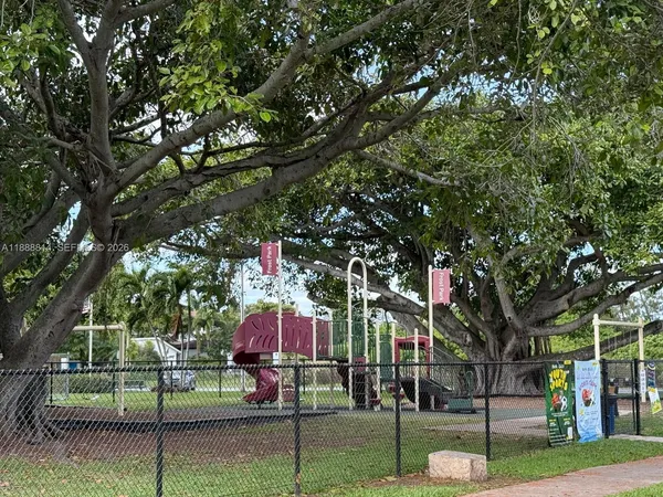 a view of a park with tree s