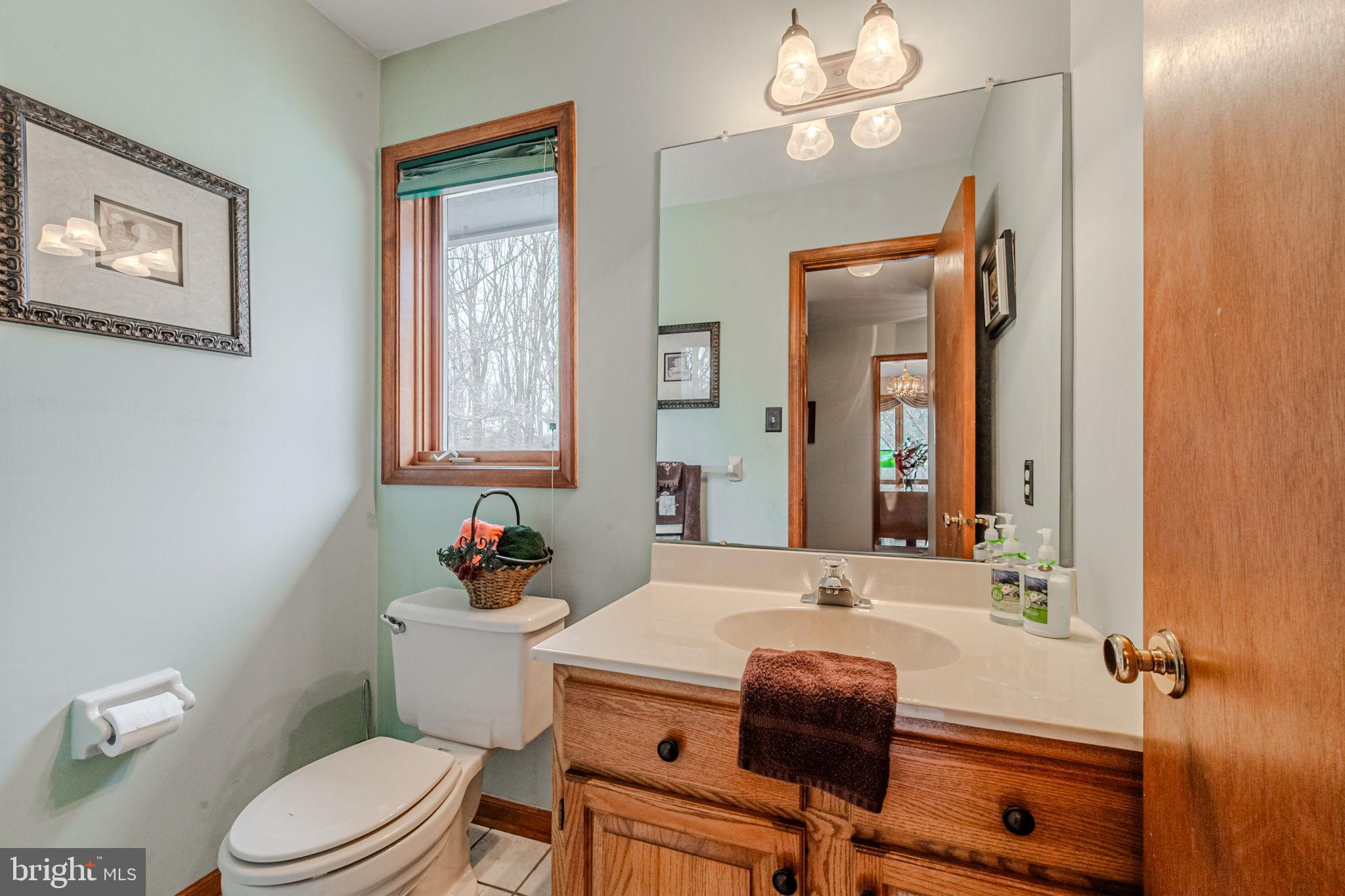 53 Bullock Road Chadds Ford, PA 19317 - Photo 22 of 65 a bathroom with a toilet a sink and mirror