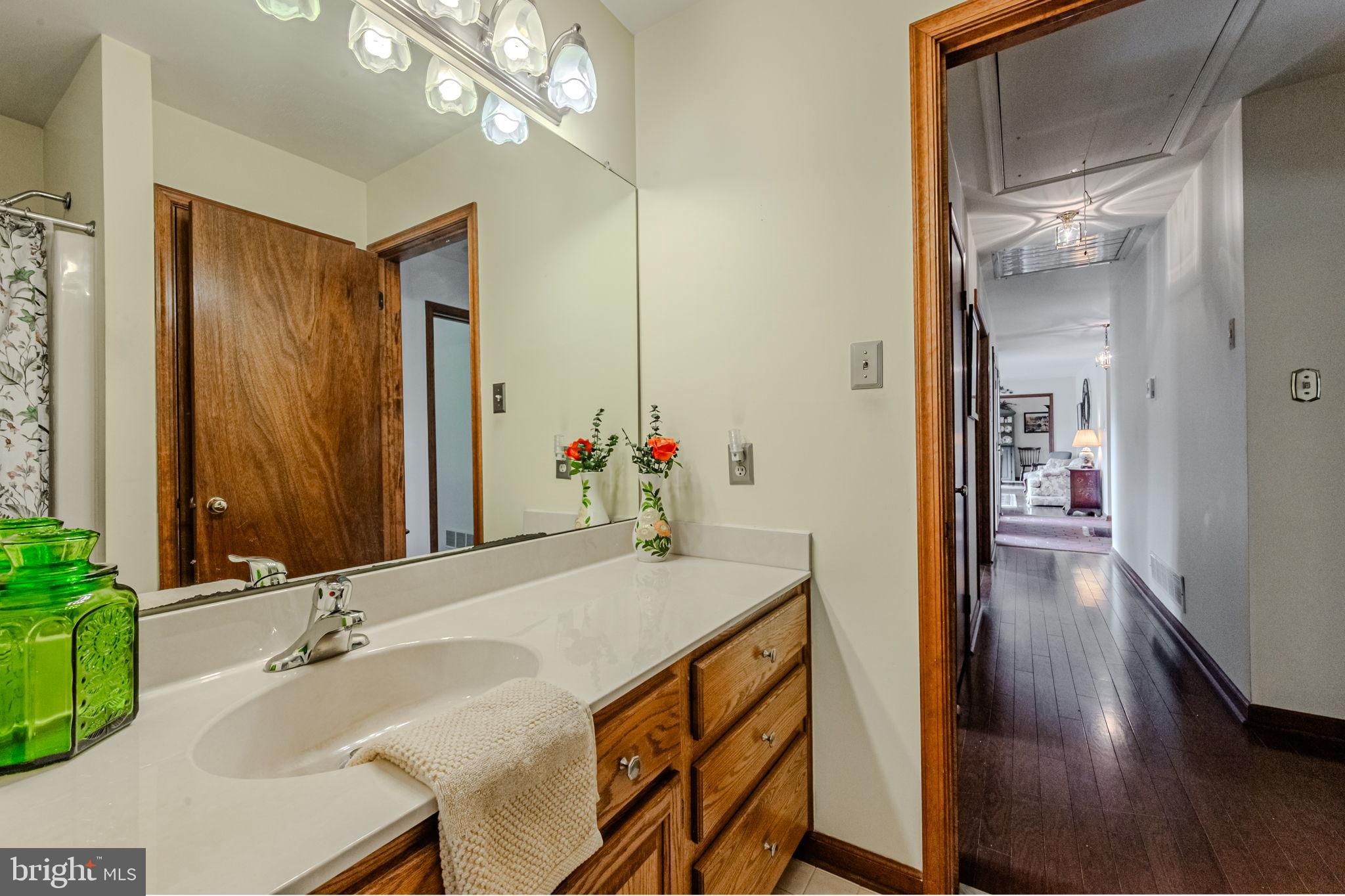 53 Bullock Road Chadds Ford, PA 19317 - Photo 34 of 65 a bathroom with a sink and a mirror