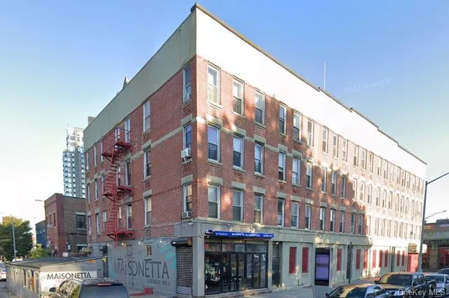 a front view of a building