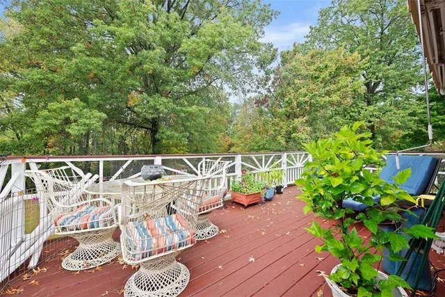 an outdoor view with patio