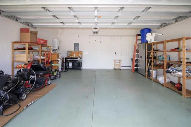 a view of a garage with rack