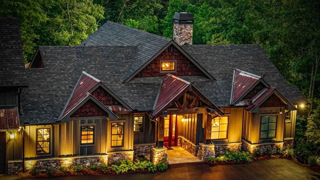 66 Rome Point Blue Ridge, GA 30513 - Photo 44 of 59 a front view of a house with garden