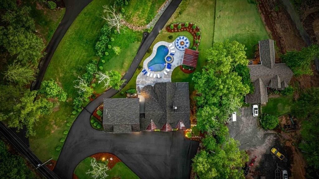 66 Rome Point Blue Ridge, GA 30513 - Photo 46 of 59 an aerial view of a house with a yard and garden