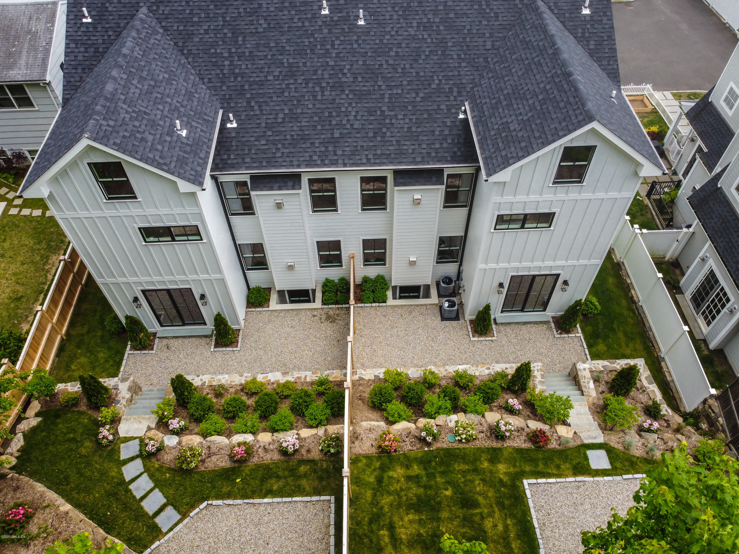 38 Cassidy Street, Unit 38 Greenwich, CT 06830 - Photo 45 of 50 an aerial view of a house with a yard